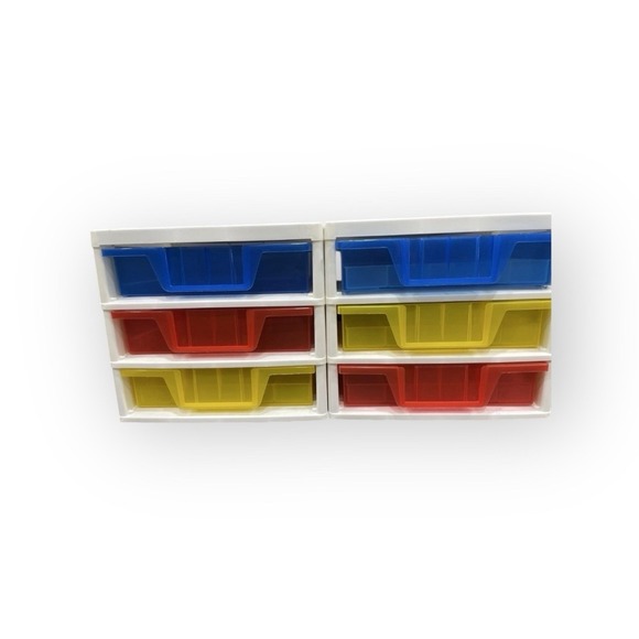 LEGO IRIS 3 Drawer Storage Tower Bin Organizer with 2 Sorting Trays (SET OF 2) - Picture 3 of 6